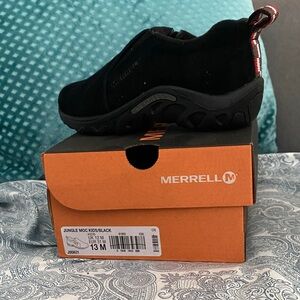 Merrell Jungle Moc Kids Black Slip-On Shoes